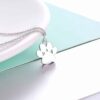 Sterling Silver Paw Print Necklace