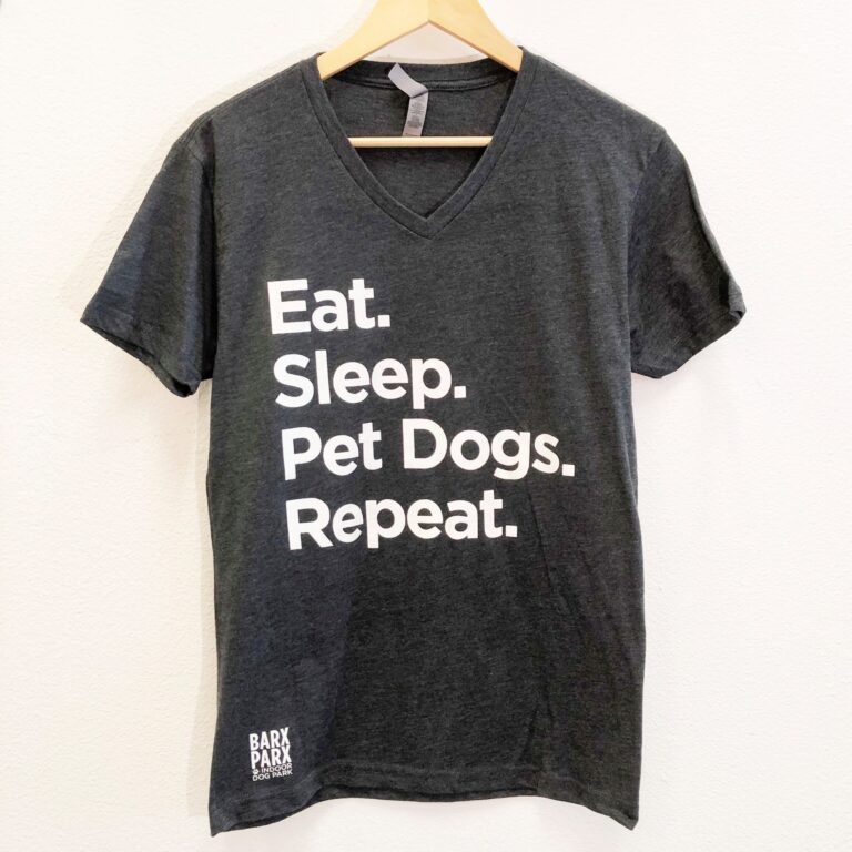 "Eat, Sleep, Pet Dogs, Repeat" Unisex/Men's Vneck Tee